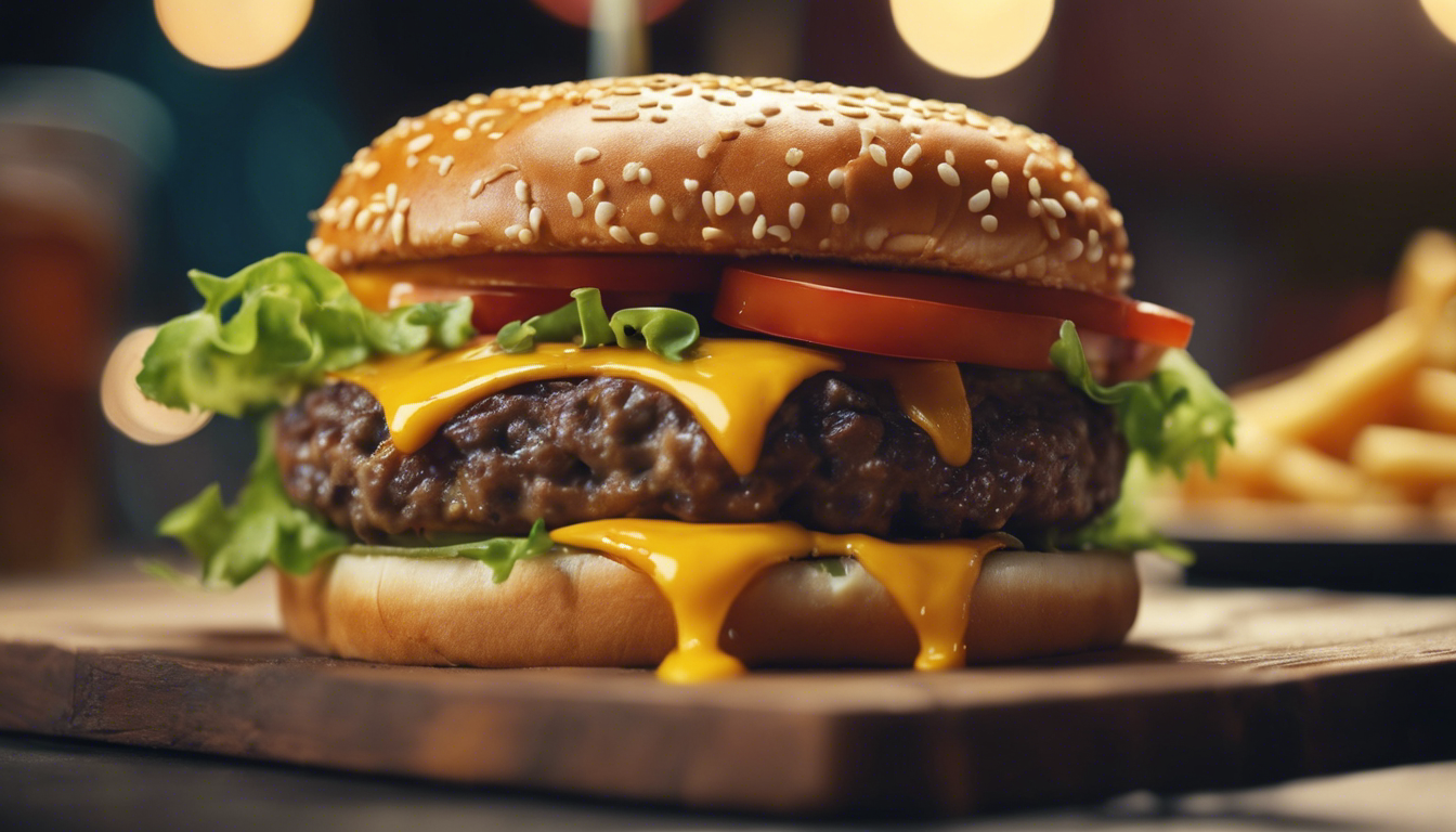 American cheese burger Frank's Food Blog