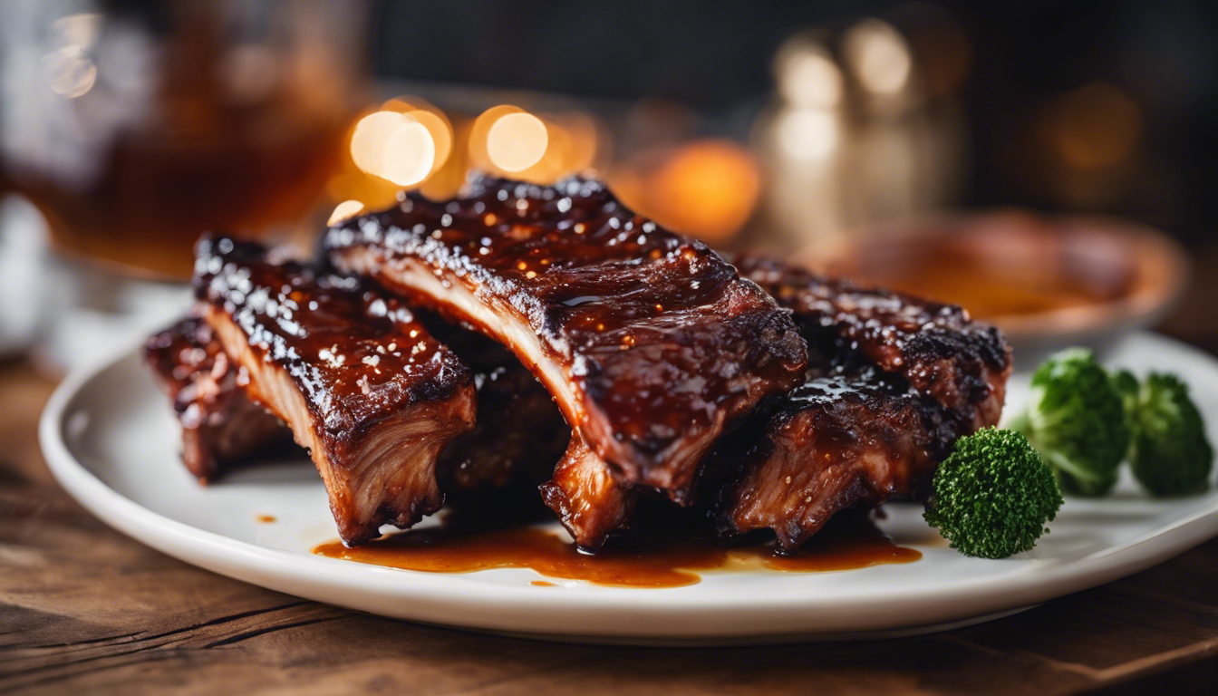 Bourbon Brown Sugar Glazed Ribs