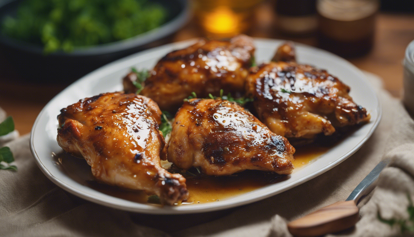 Honey Dijon Glazed Chicken Thighs