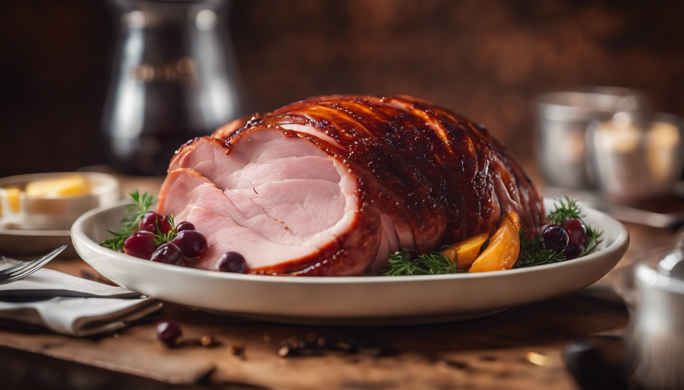 Bourbon Molasses Glazed Ham