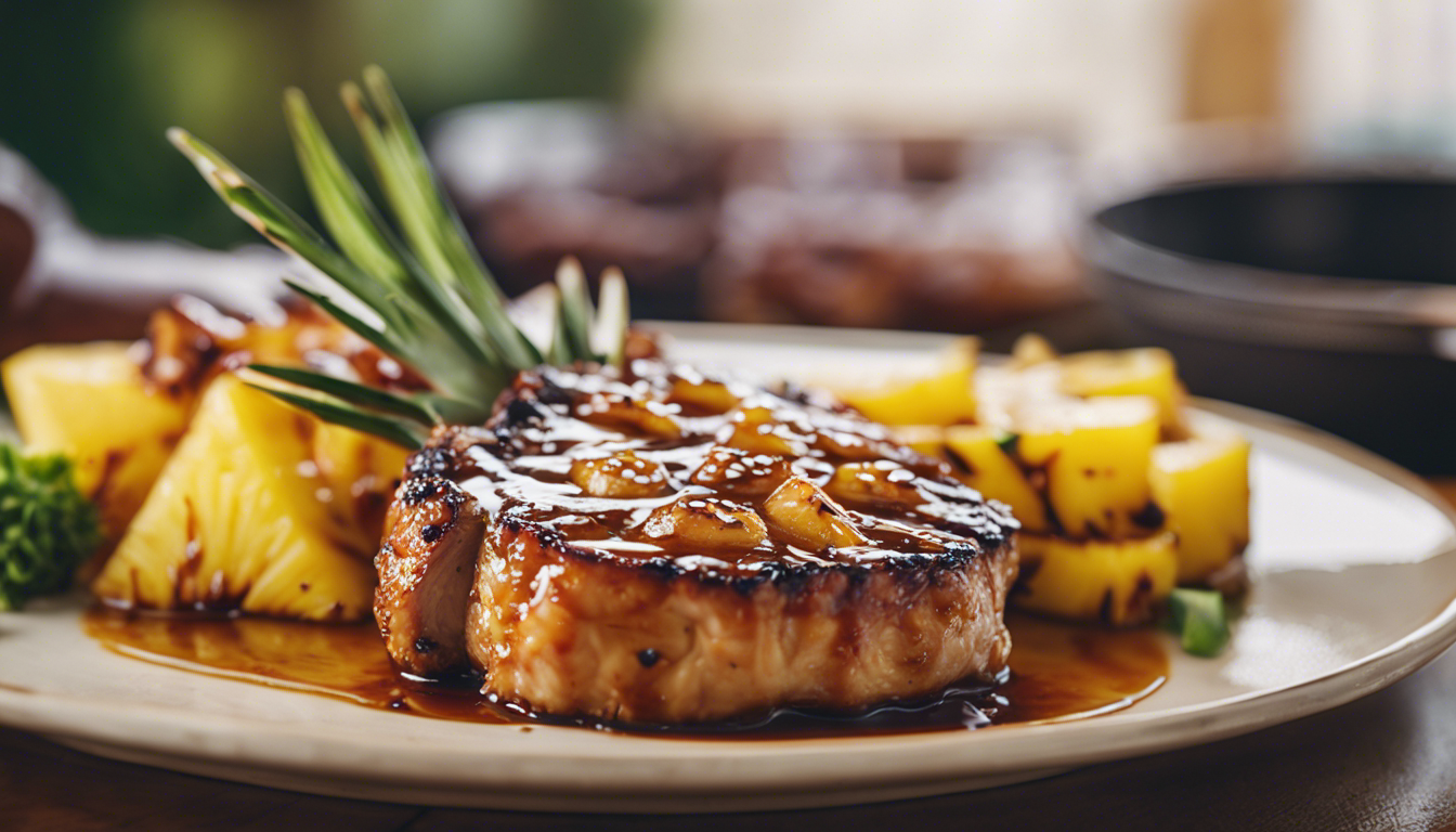 Teriyaki Glazed Pineapple Pork Chops