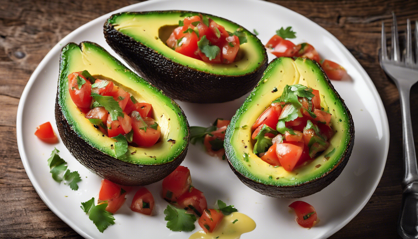 Grilled Avocado with Tomato Salsa