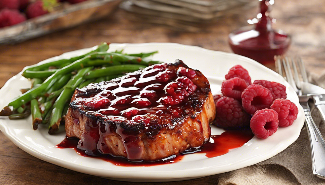 Raspberry Chipotle Glazed Pork Chops Frank's Food Blog