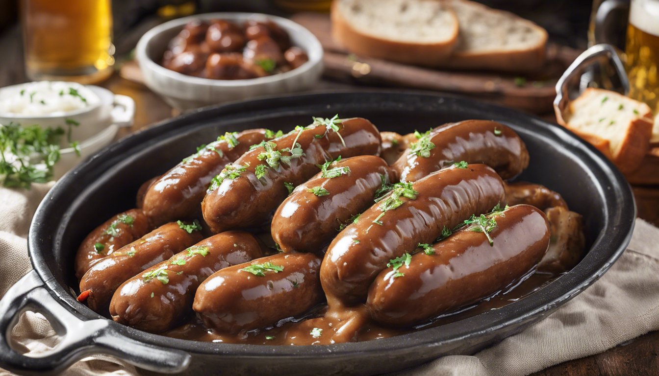 Beer Braised Bratwurst