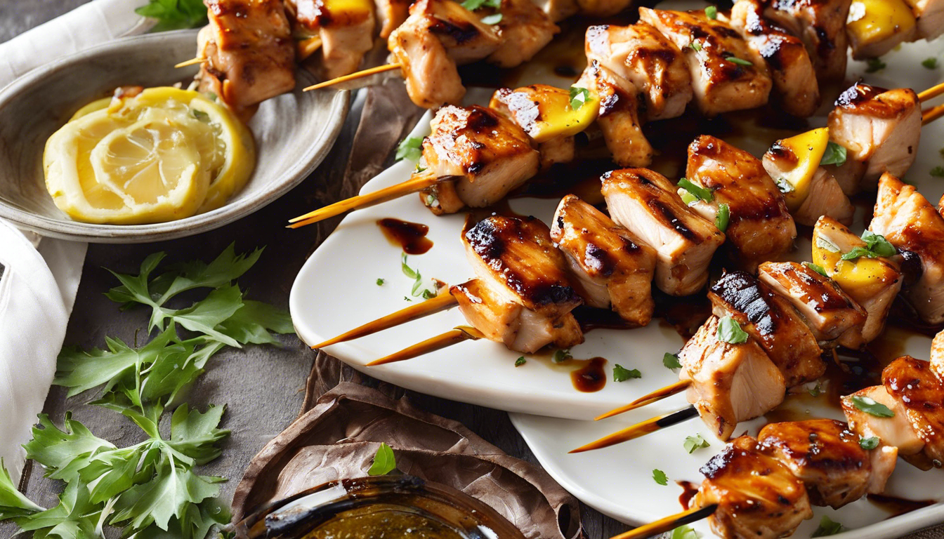 Maple Dijon Glazed Chicken Skewers