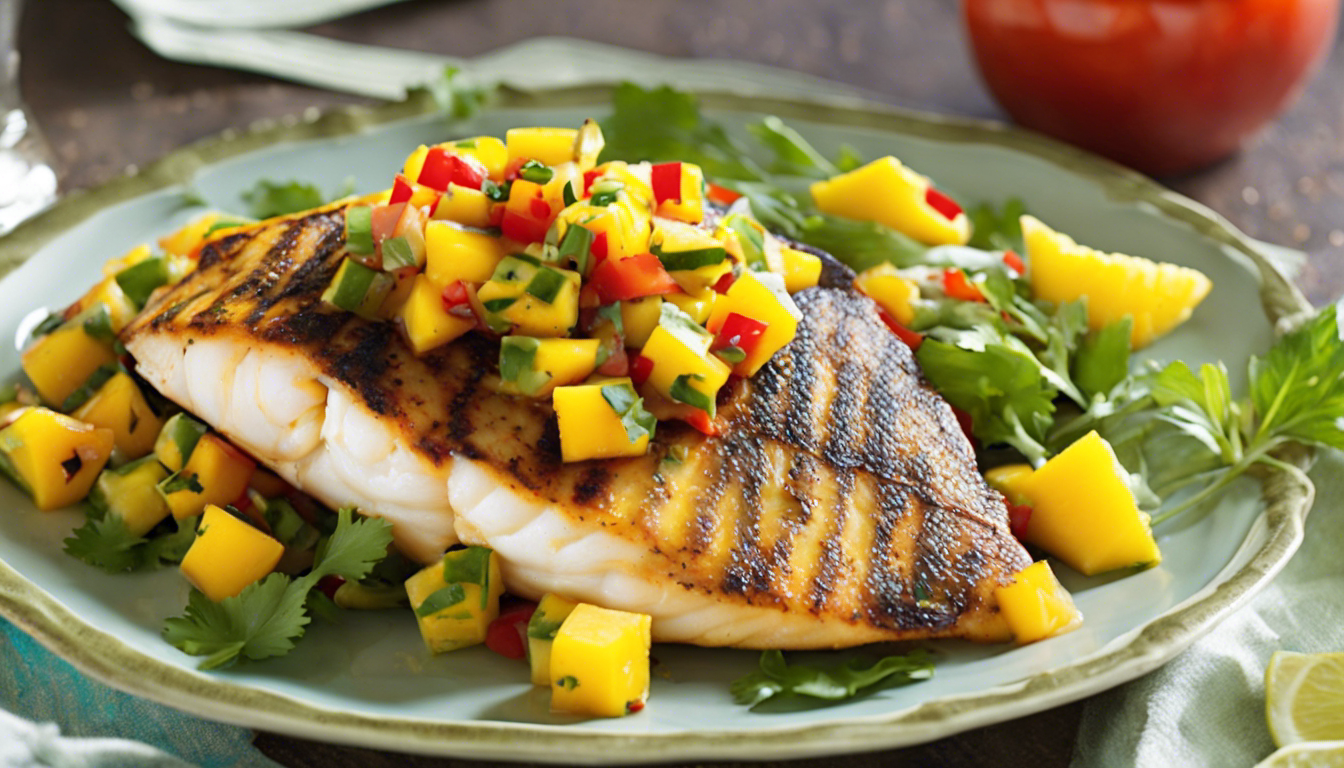 Spicy Mango Salsa Grilled Tilapia