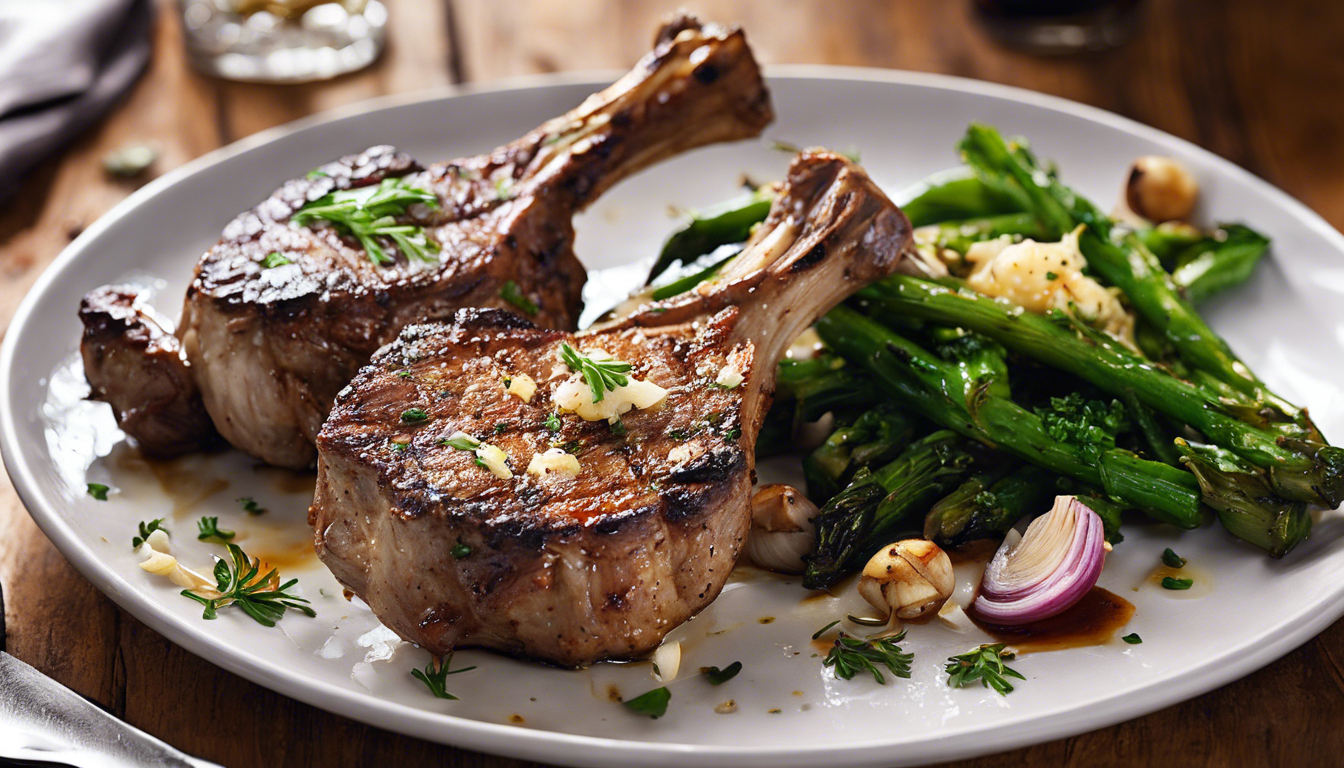 Grilled Lambchops with Garlic