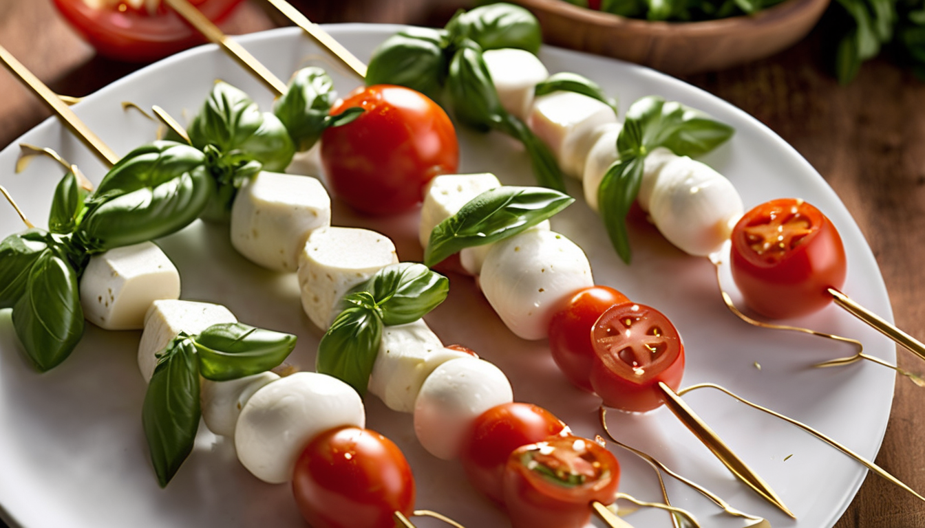 Tomato Mozzarella Skewers