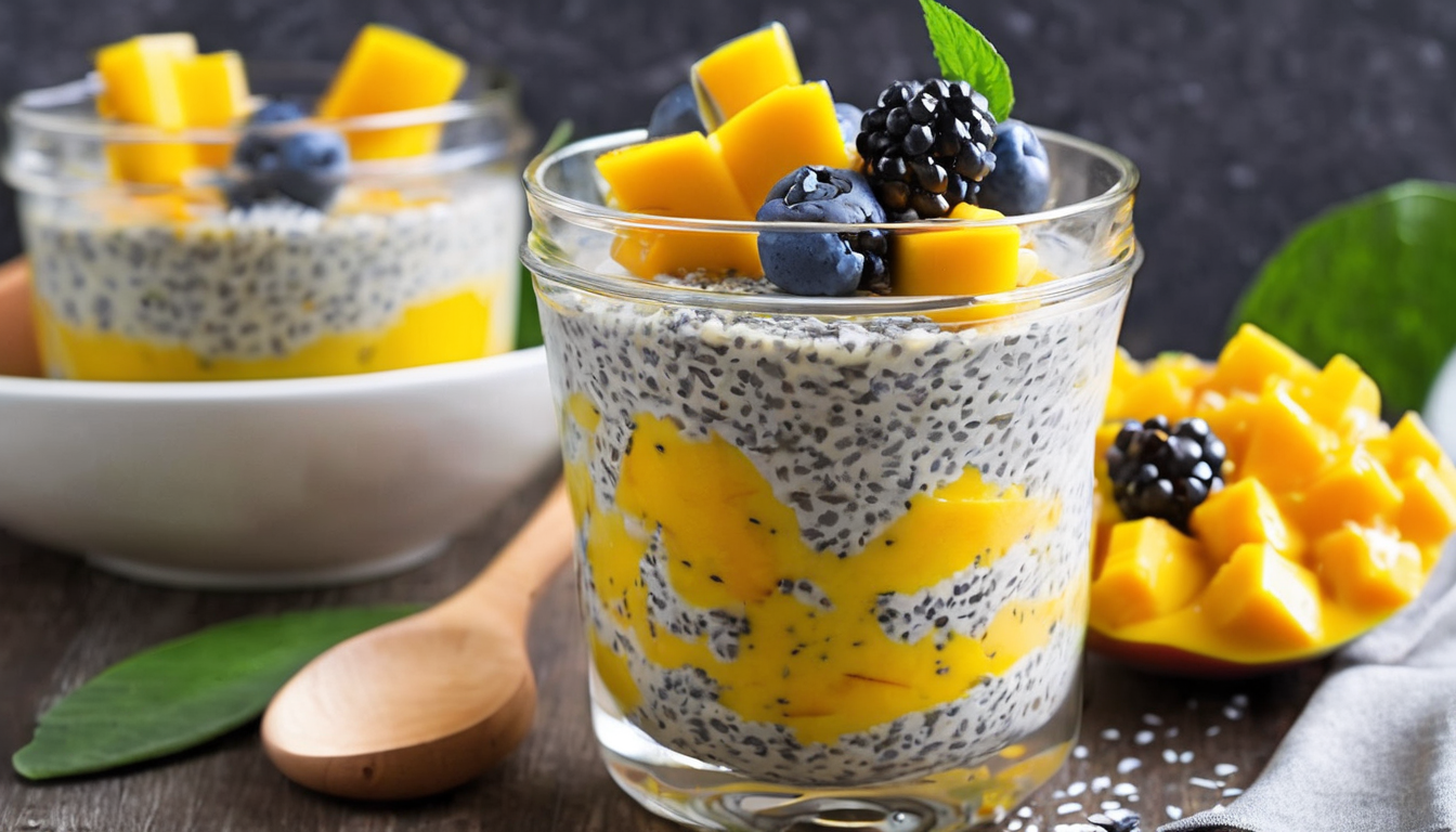 Mango Coconut Chia Pudding