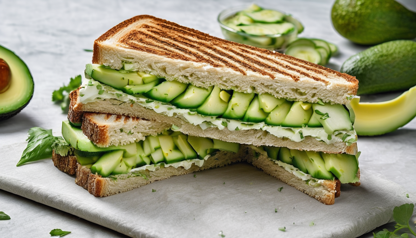 Avocado Cucumber Sandwich