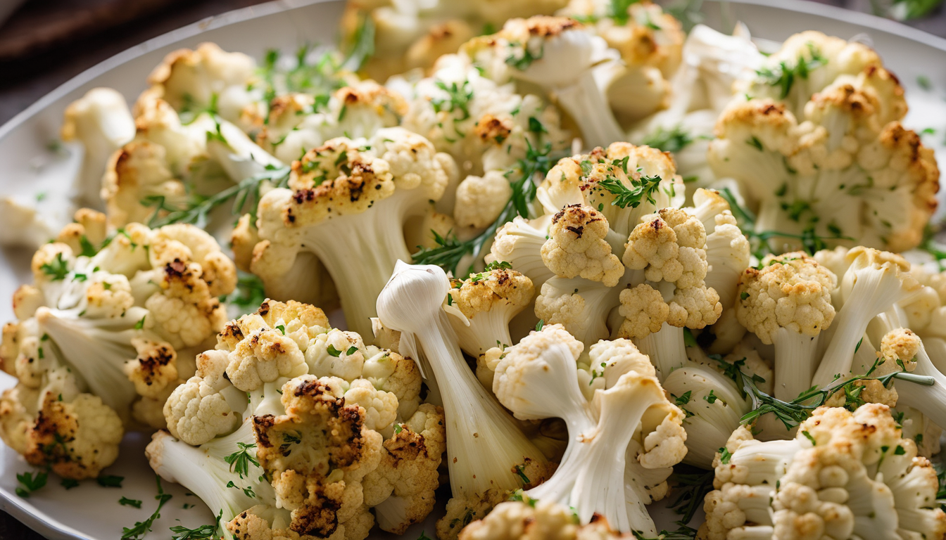 Garlic Parmesan Roasted Cauliflower