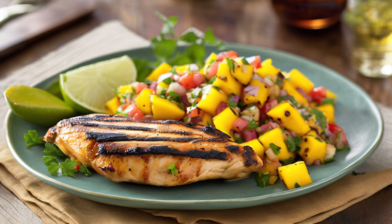 Grilled Chicken with Mango Salsa